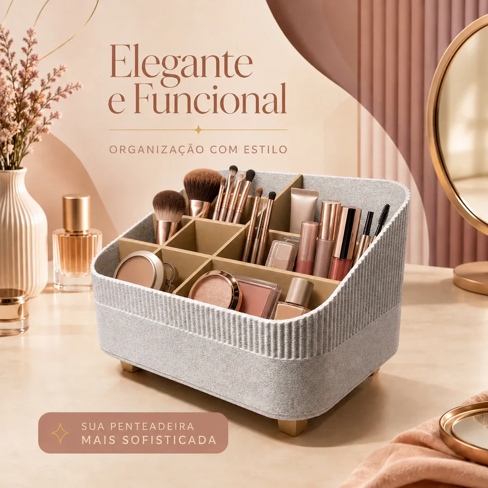 Foto do produto Organizador de Maquiagem com Divisórias